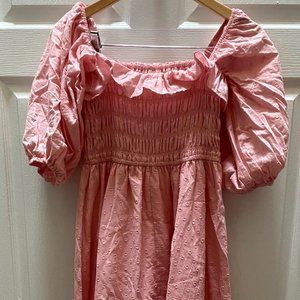 R Vivimos Smocked Cotton Dress
